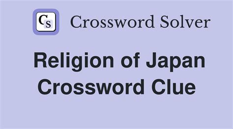 japanese religion crossword clue|japanese religion meaning crossword.